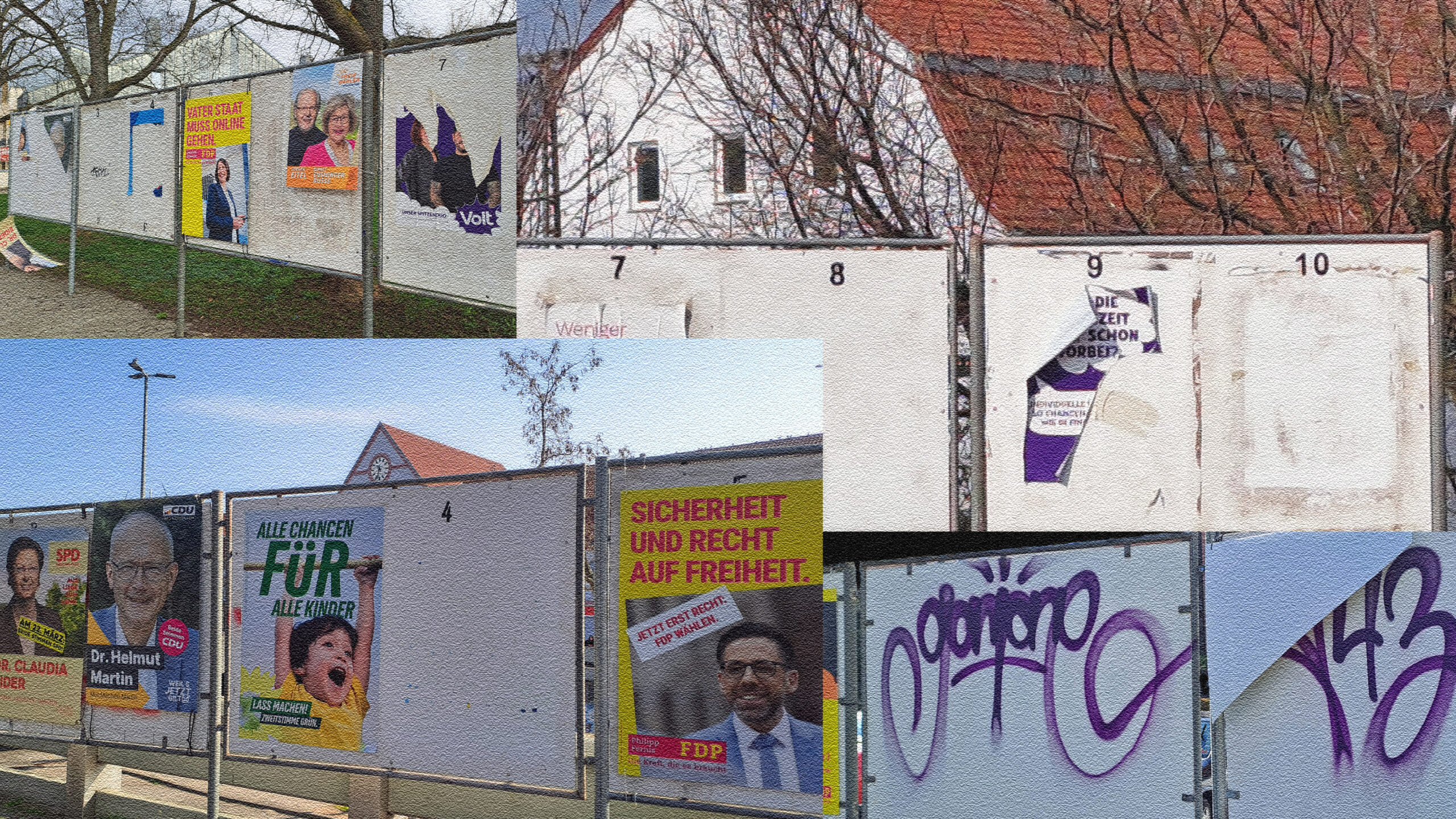Die Landtagswahl in Rheinland-Pfalz wird immer mehr von Vandalismus begleitet