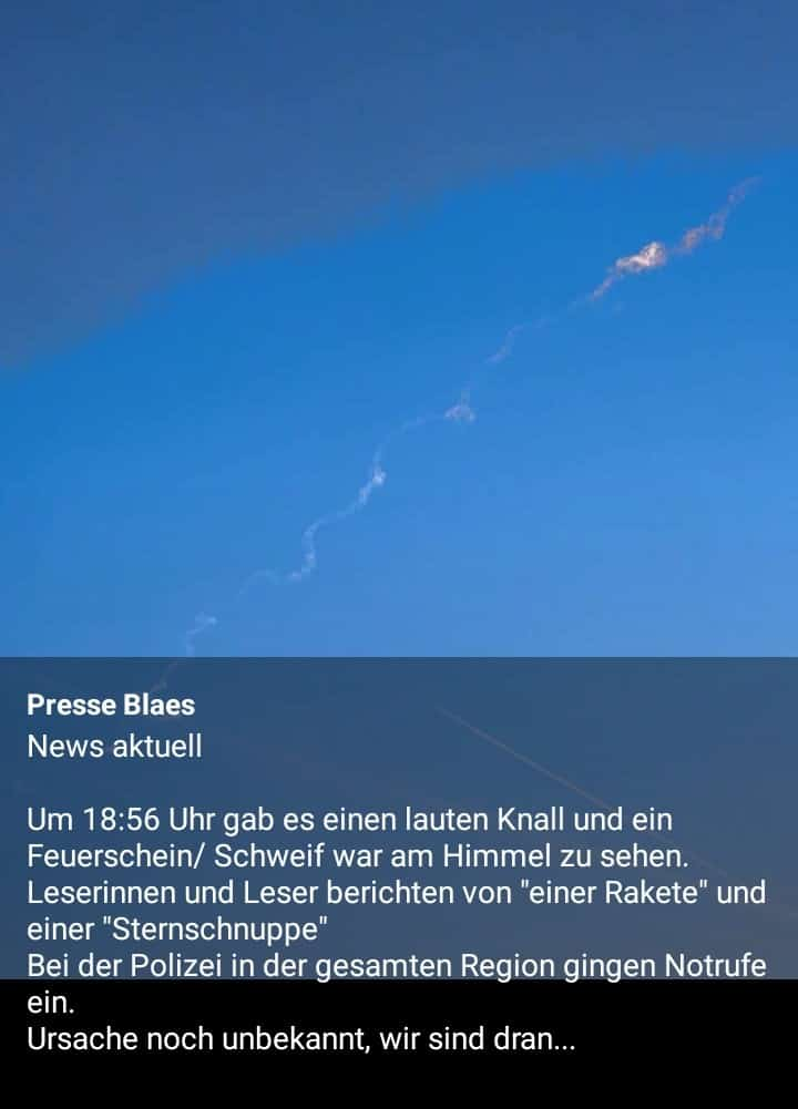 Meteoriten-Einschlag über Rheinland-Pfalz sorgt für Unruhe und Fragen