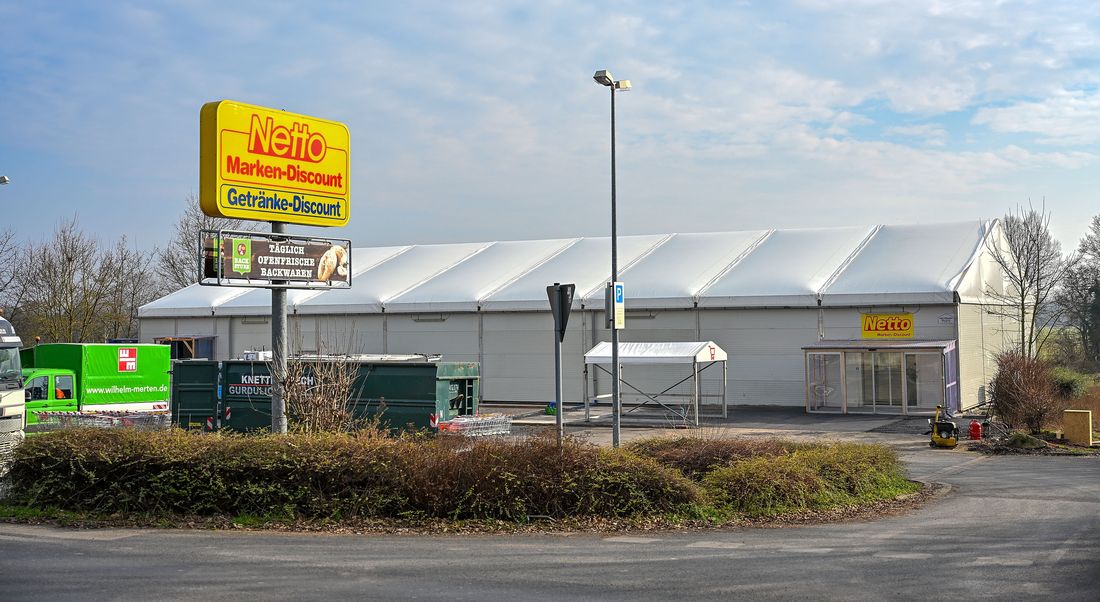 Netto geht mit Vollgas in die Zukunft: Zeltlösung  Simmertal!