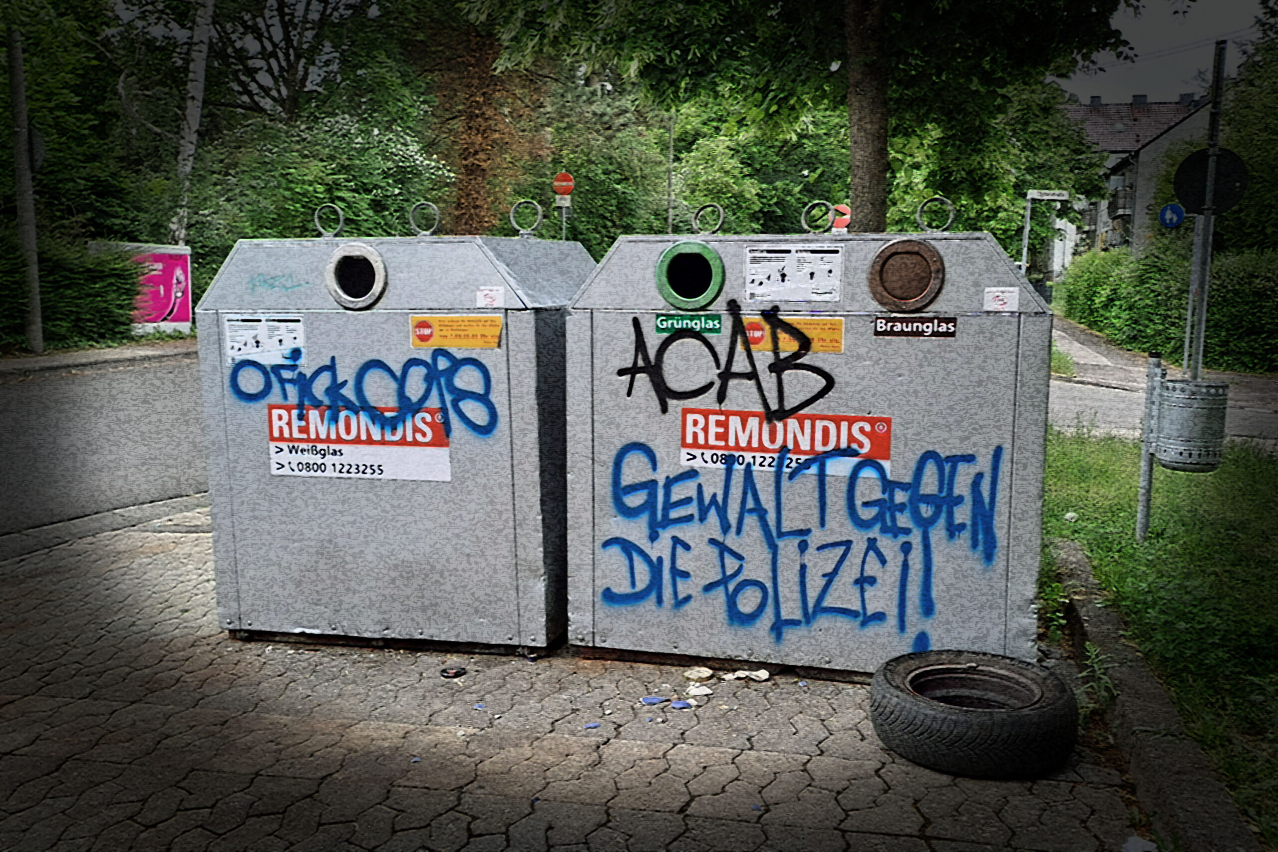 Bad Kreuznach: Immer noch Schmierereien auf Containern in der Steinkaut