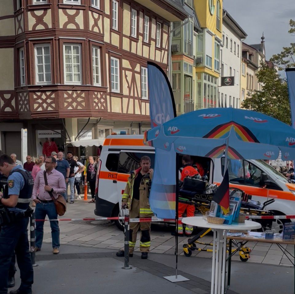 Bad Kreuznach: Flüssigkeitsanschlag auf AfD-Infostand